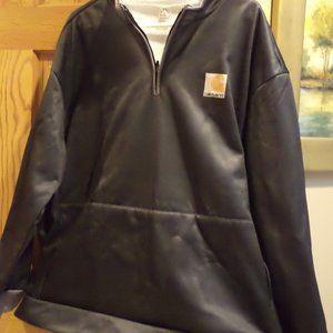 CARHARTT PULLOVER - 1/4 ZIP Long Sleeves - Fleece Lined - Side Pockets Size: XXL